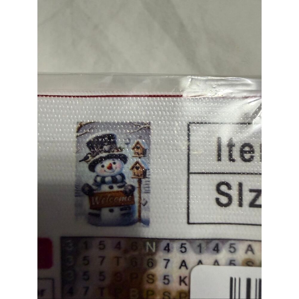 Snowman diamond art